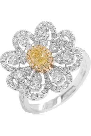 HYT Jewelry Ring i 18 karat guld med palladium og diamant