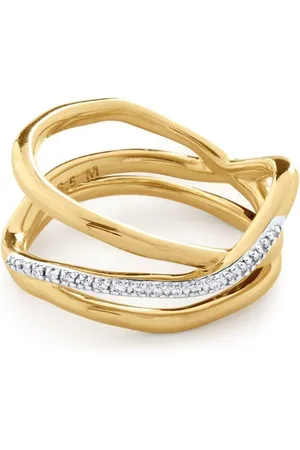 Monica Vinader Riva Diamond pre-stacked ring