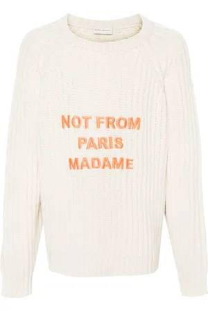 Drôle de Monsieur Le Maille Tressée trøje med slogan