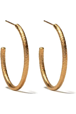 ANNOUSHKA Organza hoop-ørering i 18 karat guld