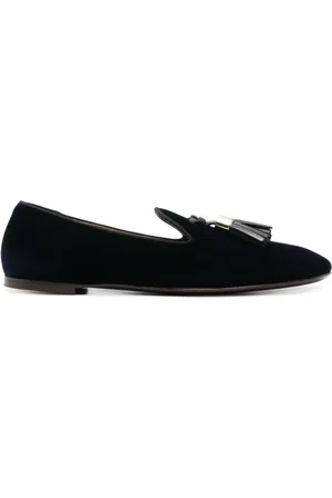 Giuseppe Zanotti Loafers i velour med kvast-detalje