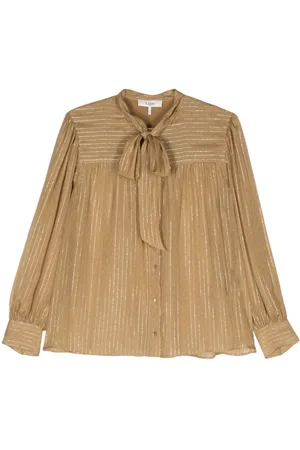 Chloé Silkebluse i lurex