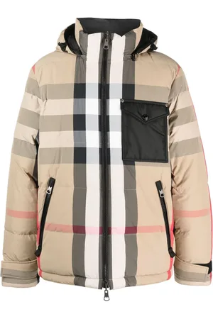 Burberry Vendbar skjorte med ternet tryk og hætte