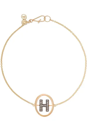 ANNOUSHKA Armbånd i 18 karat guld med H-initial i diamant