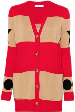 Max Mara Stribet Valido cardigan med 1951-motiv