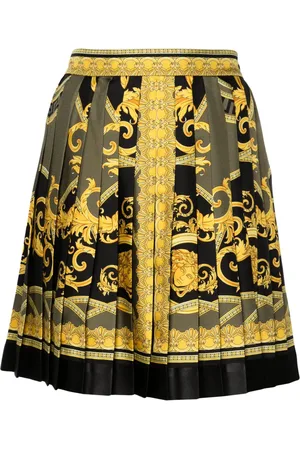 VERSACE Plisseret La Coupe des Dieux nederdel i silke