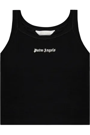Palm Angels Ribbet tanktop med broderet logo