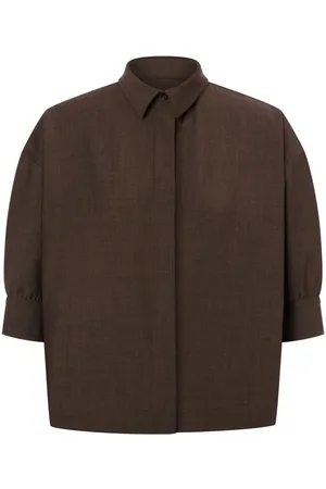 Serafini Cropped skjorte med korte ærmer
