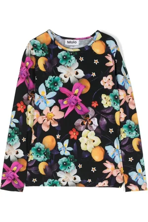 Molo T-shirt med blomstret rose-tryk