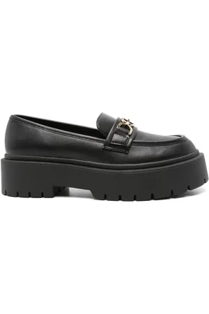 Twin-Set 45 mm loafers i læder med logospænde