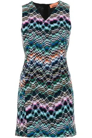 Missoni Kort kjole med sammenvævet design