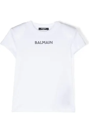 Balmain T-shirt med udsmykket logo