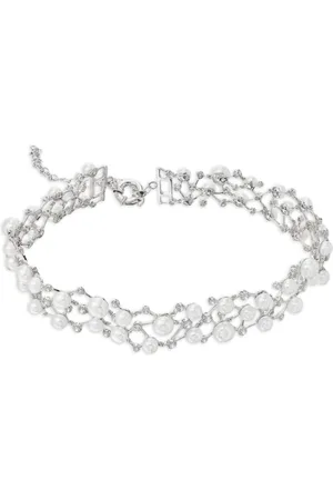Anabela Chan Petite Constellation halskæde i 18 karat hvidguld med perle og diamant