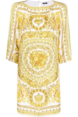 VERSACE Bluse med baroktryk