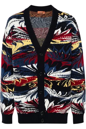 Missoni Cardigan i intarsia-strik med mønster