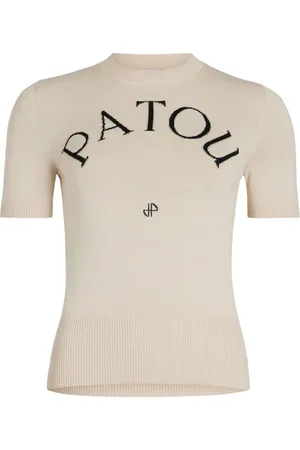 Patou Strikket top med jacquard-logo