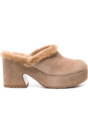 Gianvito Rossi Lyss 85mm mules i ruskind