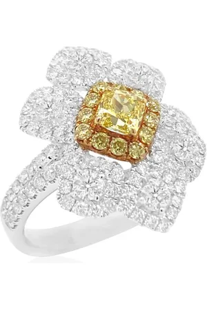 HYT Jewelry Diamantring i 18 karat gult guld og platin