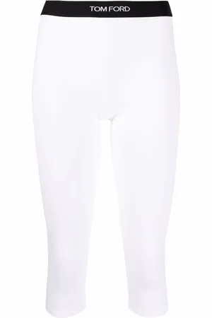 Tom Ford Cropped leggings med logobånd i taljen