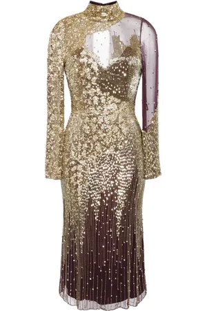 Jenny Packham Mellemlang Starman kjole med pailletter