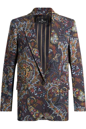 Etro Enkeltradet blazer med paisleytryk
