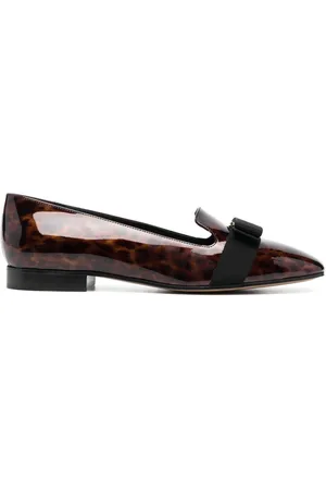 Salvatore Ferragamo Loafers i læder med sløjfedetalje