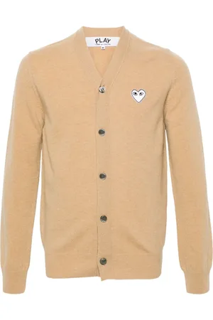 Comme des Garçons Cardigan i uld med hjertemotiv