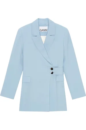Ganni Blazer i twill med bælte