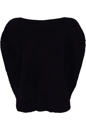Issey Miyake Top med hævet plissering