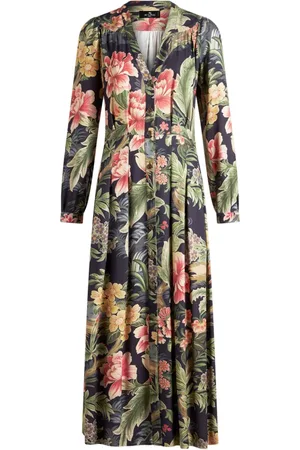 Etro Skjortekjole i twill med blomstret tryk