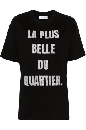 LOULOU T-shirt med glitter-tryk