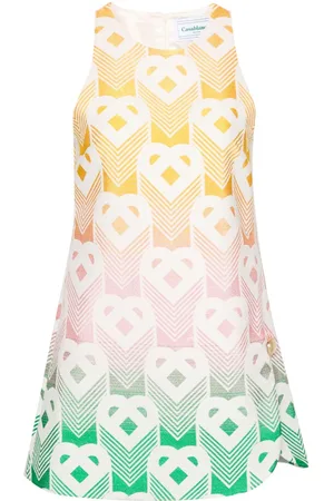Casablanca Kort gradueret kjole i jacquard med monogram