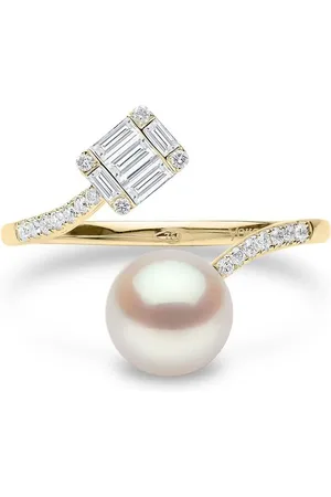 Yoko London Starlight ring i 18 karat guld med perle og diamant