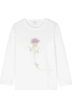 Il gufo T-shirt med blomstertryk