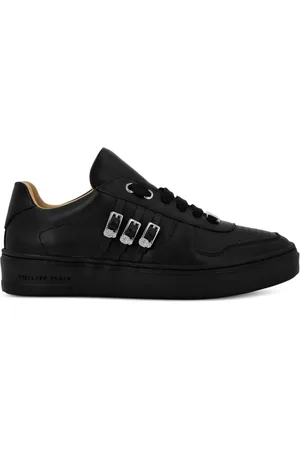 Philipp Plein Sneakers i læder med dødningehoved-applikation