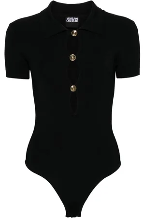 VERSACE Strikket bodysuit med polokrave