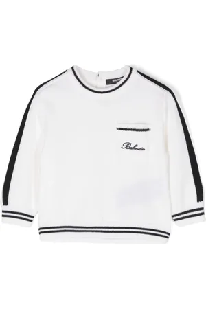 Balmain Sweater med logo-broderi