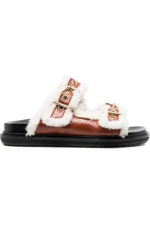Marni Fussbett sandaler i lammeskind