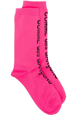 Comme des Garçons Intarsia-strikkede strømper med logo