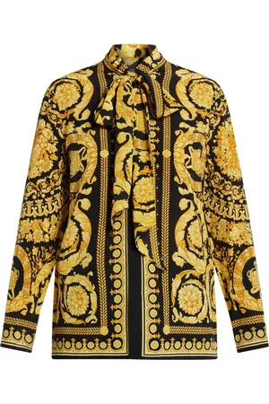VERSACE Bluse med baroktryk