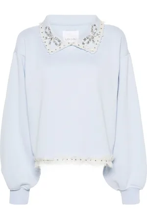 LOULOU Sweatshirt med oversize krave