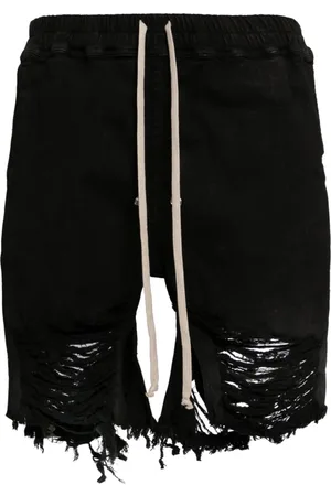 Rick Owens Denimshorts med slitageeffekt