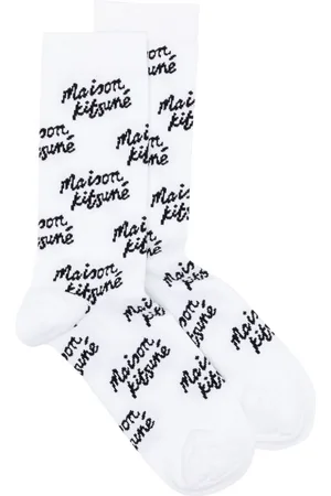 Maison Kitsuné Strikkede strømper med monogram