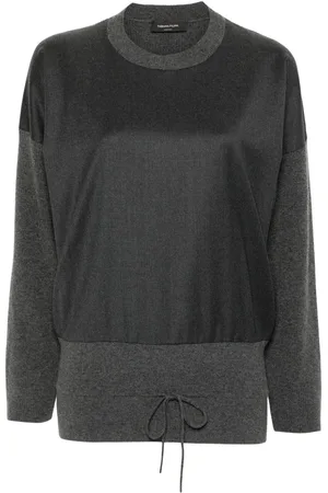Fabiana Filippi Cropped sweater med flannel-front