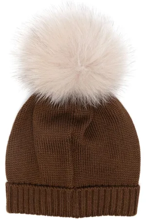 COLORICHIARI Uldhue med pompon-detalje