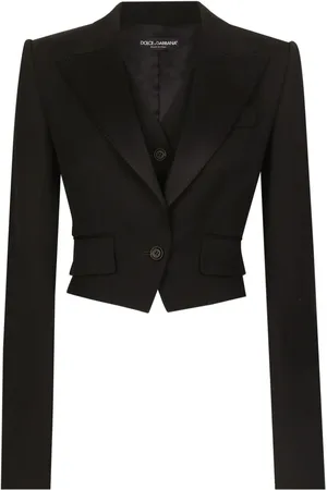 Dolce & Gabbana Cropped jakke i gabardine