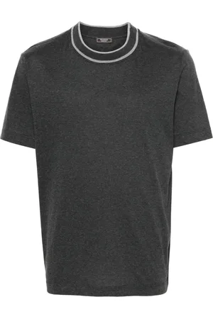 PESERICO SIGN T-shirt med kontrastfarvet krave