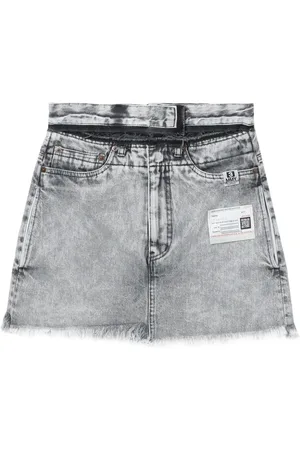 Maison Mihara Yasuhiro Højtaljet kort buksenderdel i denim