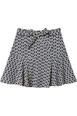 Twin-Set Buksenederdel i crepe de chine med tryk