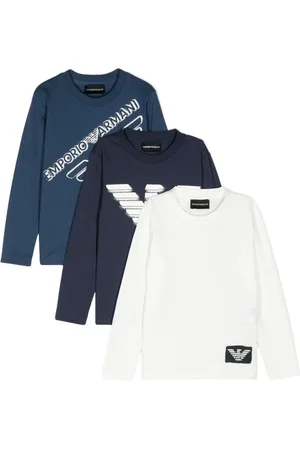 Emporio Armani T-shirt med logotryk (sæt med tre)